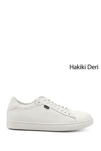 GÖNDERİ(R) Γυναικείο Sneaker από Γνήσιο Δερμάτινο Λευκό Lace-Up Thermo Sole