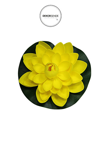 Dekorsende Изкуствено цвете на водна лилия, жълто