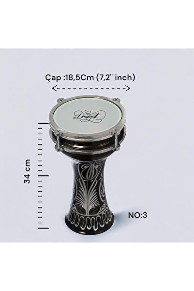 Donizetti Darbuka Siyah El İşlemeli No:3 Çocuk Darbukası