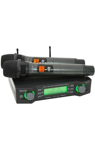 ROOF Uhf Dijital Kontrol Kablosuz Telsiz 2 El Mikrofonu R-203 Ee