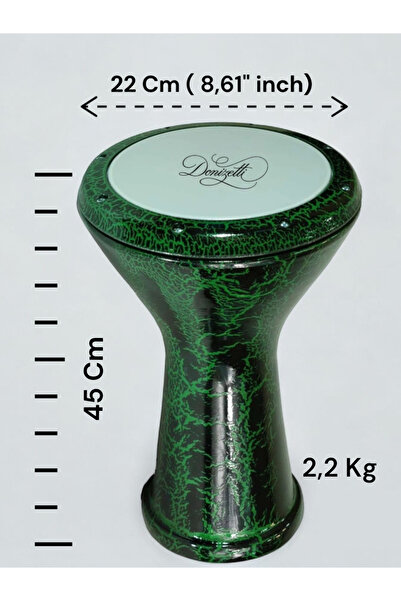 Donizetti Mısır Darbuka Yeşil Çatlak Desen- Kılıf Hediye
