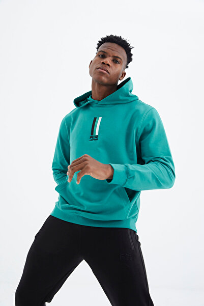 AIR JONES Φούτερ Harvey Sea Green Hooded - 88309