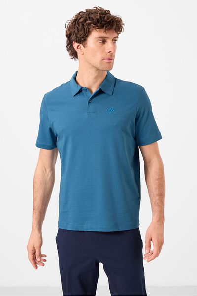 TOMMY LIFE Ανδρικό μπλουζάκι Saks Standard Fit Basic Polo Neck - 87748