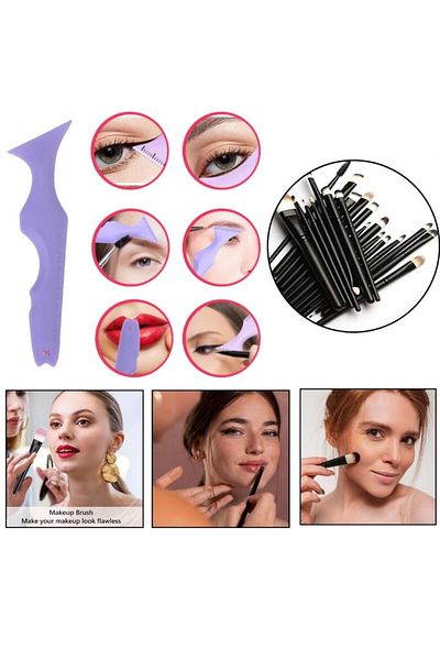 Evelise Professional Makeup Set with 20 Anti-Allergic Brushes and Multifunctional 5-in-1 Silicon