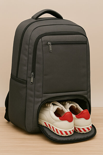 Çantacım Sırt Çantası Ayakkabı Bölmeli Su Geçirmez 15.6 İnç Laptop Destekli