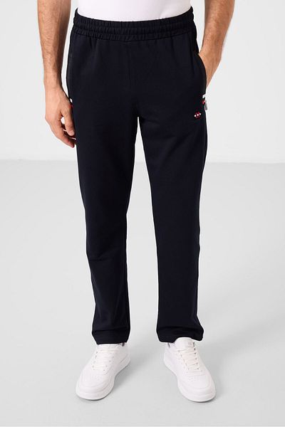 TOMMY LIFE Ανδρικό παντελόνι φούτερ Navy BluE Slim Fit - Κλασικό πόδι τσέπης με φερμουάρ - 84649