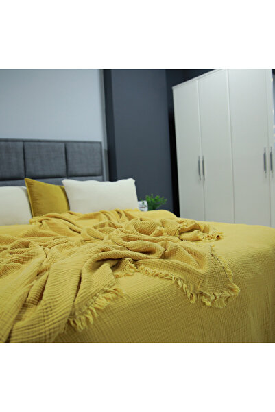 OTEXSA Hardal 4 Kat Müslin Yatak Örtüsü/pike (200 X 220)