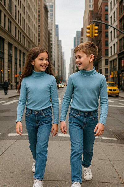 Cloise Body pentru copii cu gât țesut Baby Blue | Fată - Bărbat Unisex |