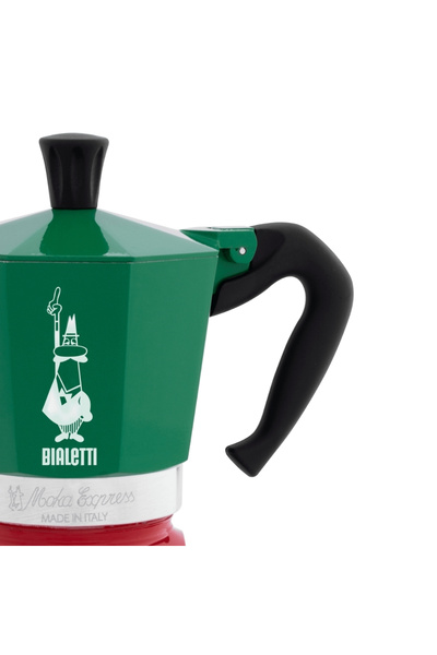 Genel Markalar Alüminyum Tri-color Italia Moka Pot 6 Cups 0-99 ml Kırmızı