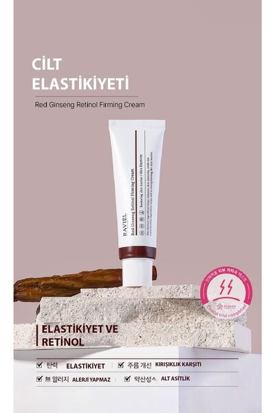 RAVİEL JUST ENOUGH Red Ginseng Retinol Firming Cream - For Deep and Fine Wrinkles