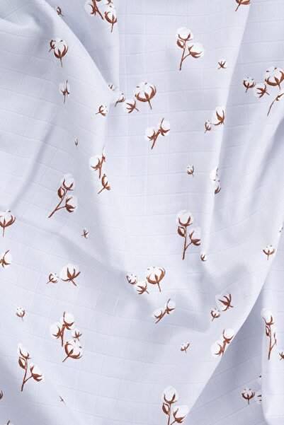 Boumini Muslin Cover 120X120 cm Cotton Patterned Light Blue