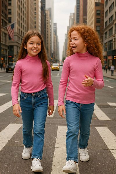 Cloise Body pentru copii cu gât țesut Candy Pink |   Fată - Bărbat Unisex |