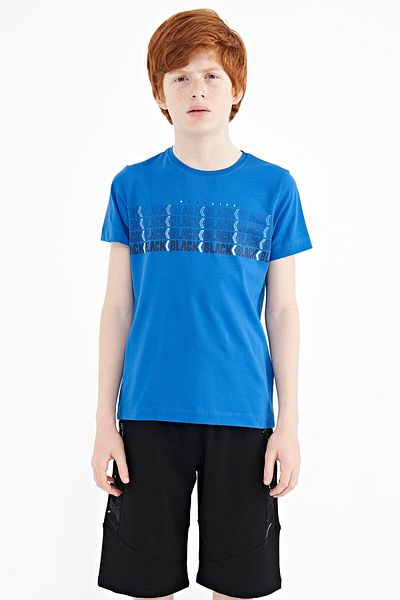 TOMMY LIFE Saks Text Printed O Neck Standard Fit Boy T-shirt - 11149
