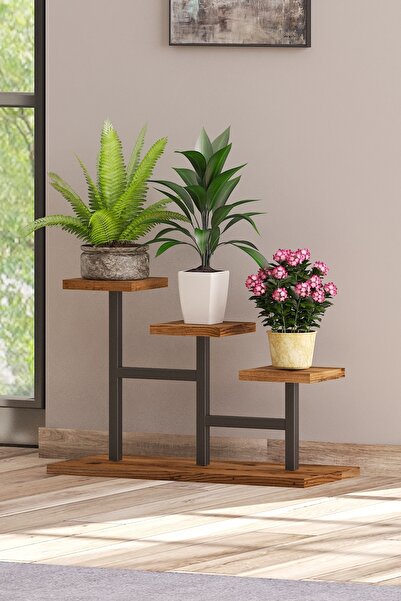 TOLIAHOME Metal İskeletli Saksılık Çiçek Rafı Aksesuar ve Bitki Rafı ve Stand