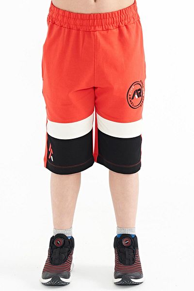TOMMY LIFE Pantaloni scurți pentru băieți, cu broderie, cu șireturi, imprimați colorați Fiesta - 11129