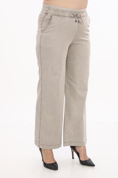 EXİTLİNE Kadın Taşlı Bol Paça Pantolon