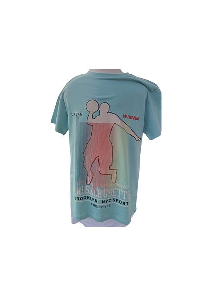 Çikoby Boy's Digital Printed Mint T-Shirt 100% Cotton