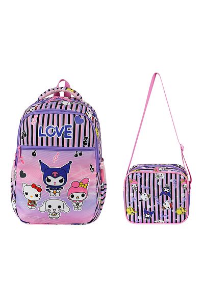 SippoTrade Rucsac pentru școală primară cu model Kawai Kuromi