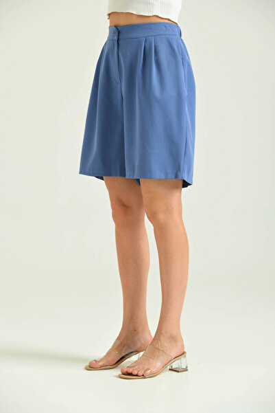 Park Karon Indıgo Жіночі довгі базові шорти з тканини