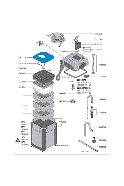 Eheim 2371 Professionel 4 t 250 Aquarium External Filter Full Filled