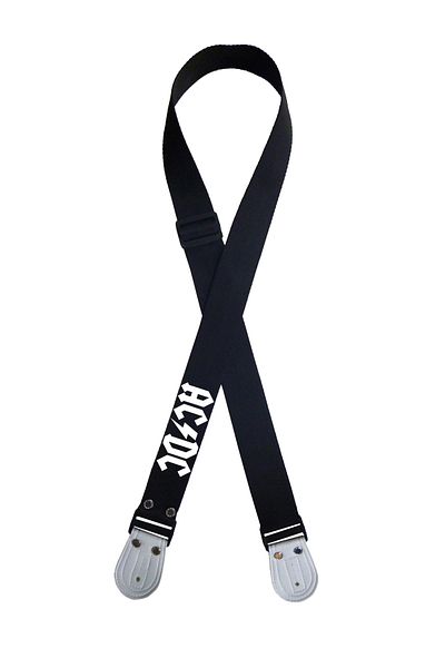 cantekin Guitar Strap Black Color Acdc Printed (Strap) Compatible with All Guitars