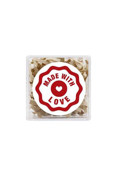 reprodesign Made With Love Printed 4 Cm Round Sticker 24 Pieces No:07