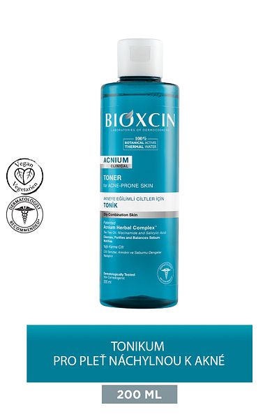 Bioxcin Acnium tonikum pro pleť náchylnou k akné 200ml