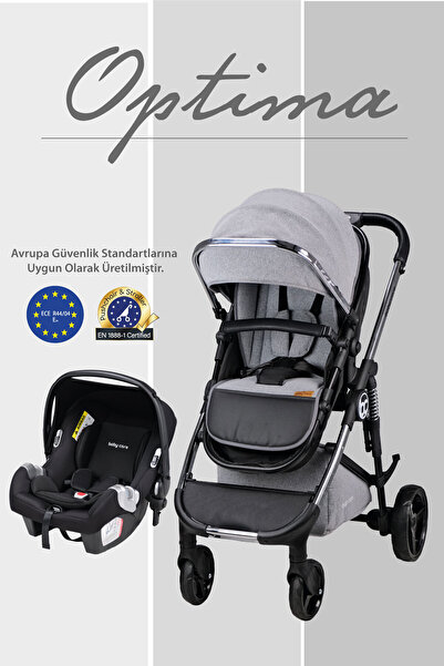 Baby Care Optima Travel Sistem Bebek Arabası (Açık Gri)
