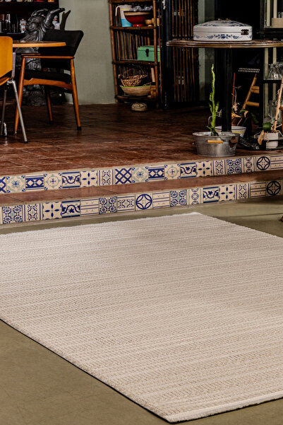 KREASYON HALI Boyut BY010 Krem Yumuşak Dokulu Salon Mutfak Koridor Oturma Oda...