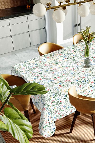 MORLİDO Table Cloth Washable Wipeable Hygienic Oilcloth Pvc Table Cloth