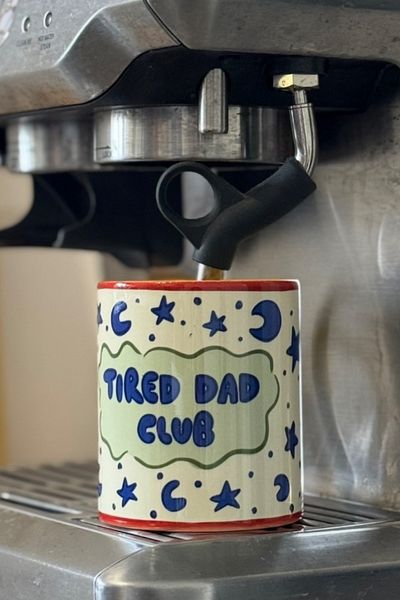 Hello Melody Design "Tired Dad Club" Mug - Original Design Porcelain Mug 330Cc |   Option for Babaya Gift