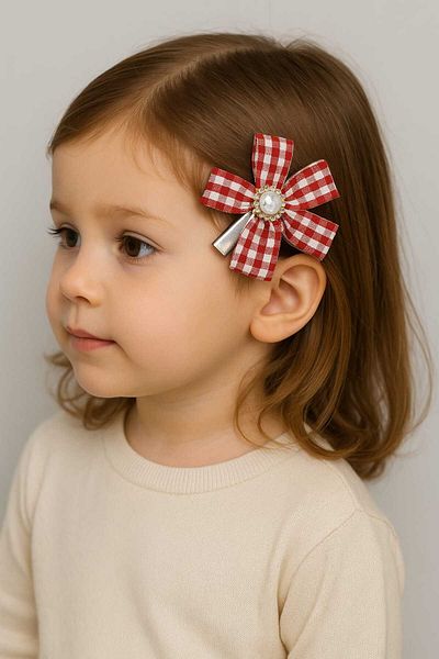 No Name Atelier Mini Checkered Stone Children's Buckle Will Be Sent in a Pack of 2