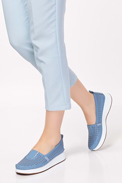 Gondol Удобни летни обувки от естествена кожа, клас 14 - сини - 37