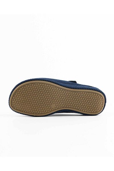 Tigerline Women's Sabo Slippers Ms278 Navy Winter Closed Front Velvet House Slippers