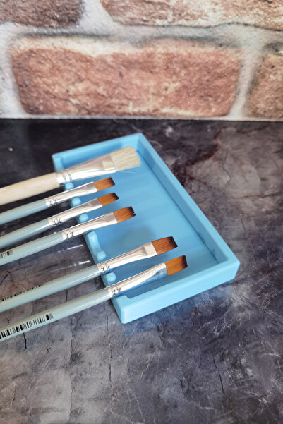 expreshediye Modern Painting / Watercolor Brush Stand / Brush Holder with Tray