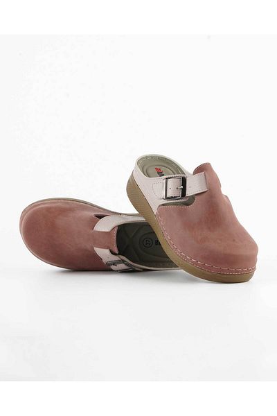 DR KLOMPA Γυναικείες Παντόφλες MS873 Powder Beige Orthopedic Sabo Slippers