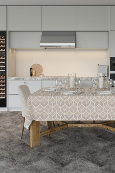 MORLİDO Masa Örtüsü Yıkanabilir Silinebilir Hijyenik Muşamba Pvc Masa Örtüsü