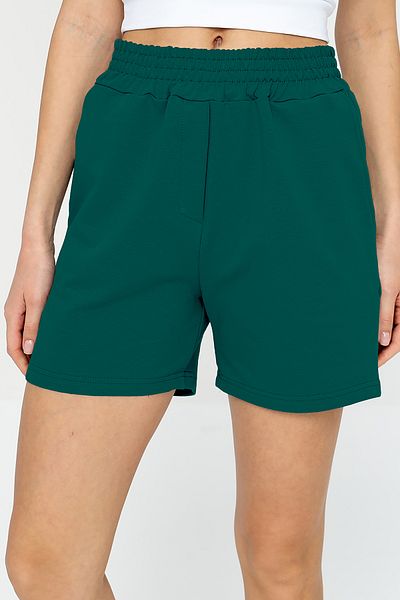 bilcee Pantaloni scurți sport pentru femei Quicktime Power, cu talie înaltă, din bumbac, cu buzunare, cu talie elastică 7006