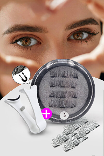 ruby face Doğal Görünümlü Manyetik Mıknatıslı Tam Boy Takma Kirpik & Klips Ma...