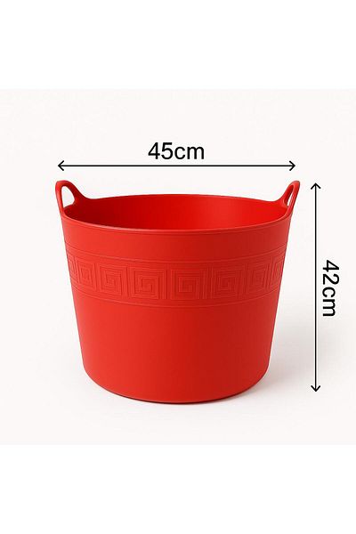 Saban 42 Lt Capacity Stretchable Sacrifice and Toy Bucket - Red