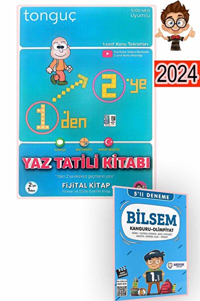 Tonguç Yayınları 1 Den 2 Ye Hazırlık Yaz Tatil Kitabı 1. Sınıf Bilsem Deneme ...