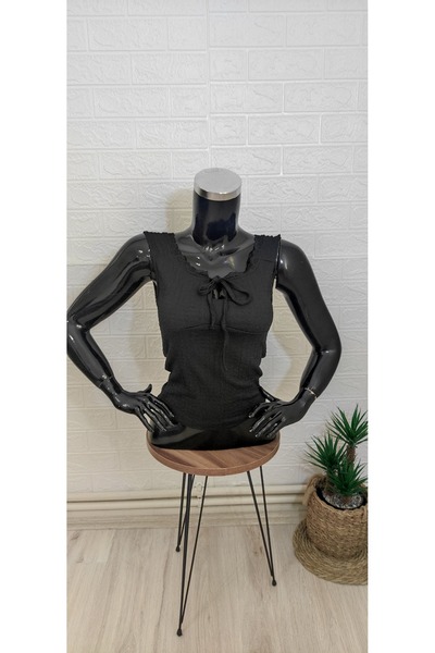 RİVER Women's Black, Strappy T-Shirt
