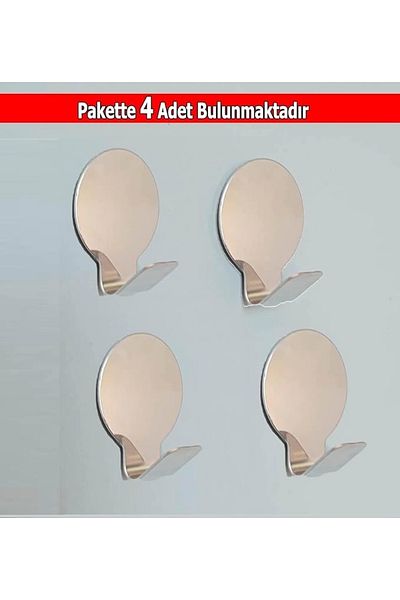 ardini Pack of 4 Round Chrome Bathrobe Towels - Stainless Steel Hanger