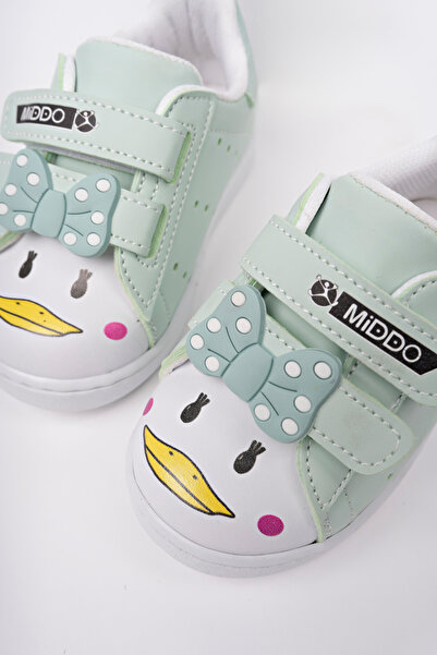 MİDDO KİDS Orthopedic Water Green Lighted Sports Baby Shoes
