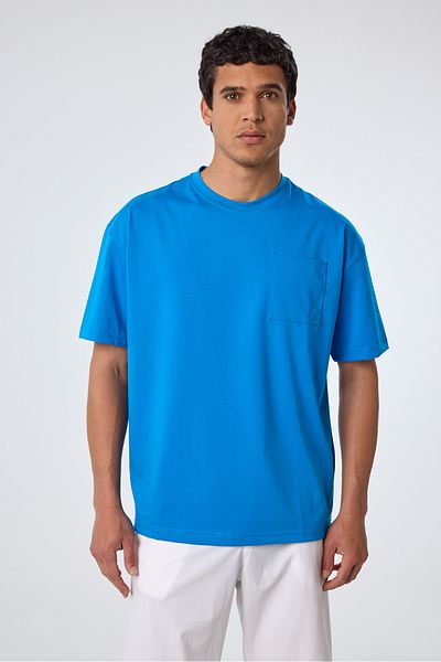 bilcee Men's Gray Oversize Pocket T-Shirt 4582