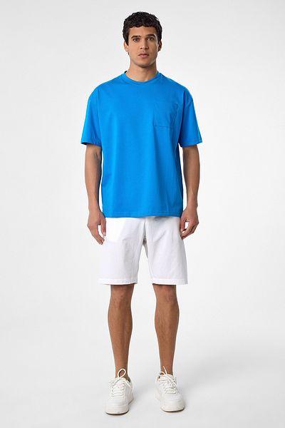 bilcee Men's Gray Oversize Pocket T-Shirt 4582