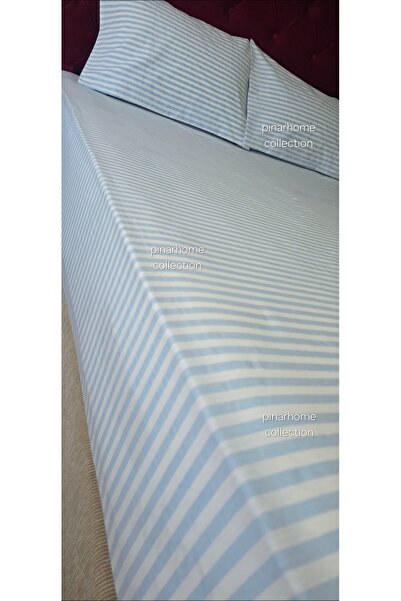 pınarhome collectıon Line Woven Fabric - Fitted Sheet and Pillowcase with Cover (Earthquake Sectional)