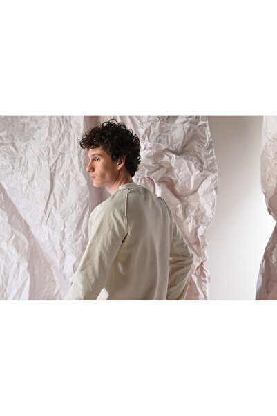 PROLET Gabardin Kol Detaylı Erkek Waffle Sweatshirt