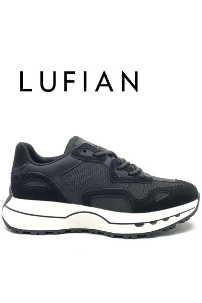 Lufian 111230268 Graham Sneaker Ανδρικά Δερμάτινα Παπούτσια Μαύρα