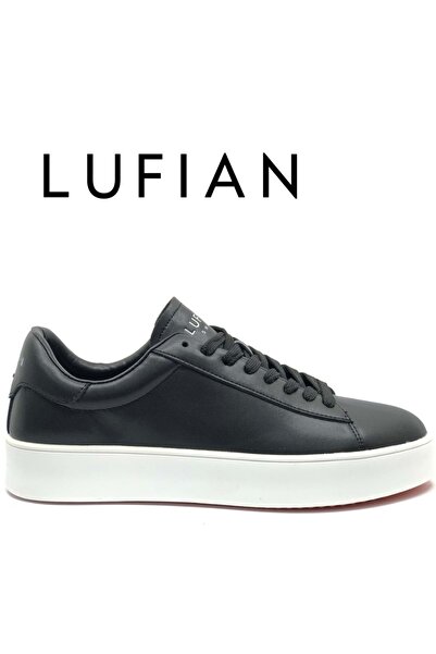 Lufian 111230254 Anton Sneaker Ανδρικά Δερμάτινα Παπούτσια ΜΑΥΡΟ